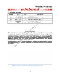 W78E052C40PL Datasheet Page 22