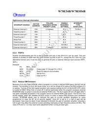 W78E054B40PL Datasheet Page 8