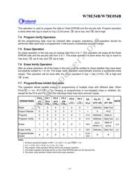 W78E054B40PL Datasheet Page 12