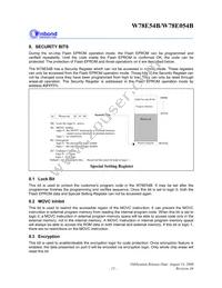 W78E054B40PL Datasheet Page 13