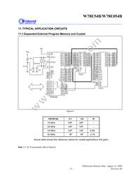 W78E054B40PL Datasheet Page 21