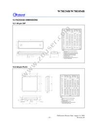 W78E054B40PL Datasheet Page 23