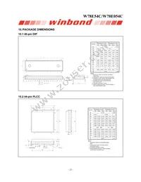 W78E054C40PL Datasheet Page 22