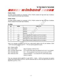 W78E058B40PL Datasheet Page 12