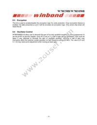 W78E058B40PL Datasheet Page 20