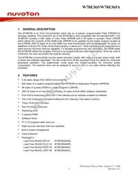 W78E365A40DL Datasheet Page 3