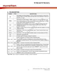 W78E365A40DL Datasheet Page 5