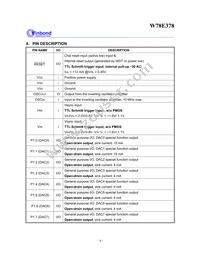 W78E378 Datasheet Page 4