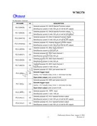 W78E378 Datasheet Page 5