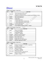 W78E378 Datasheet Page 11