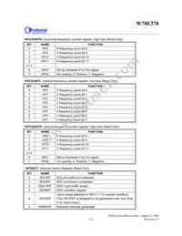 W78E378 Datasheet Page 13