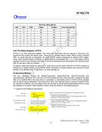 W78E378 Datasheet Page 21