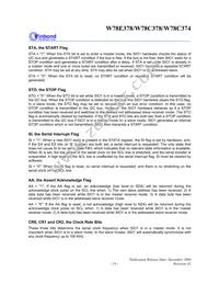 W78E378A10PL Datasheet Page 19