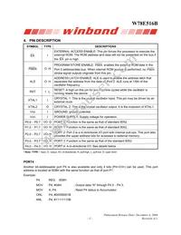 W78E516B40PL Datasheet Page 5