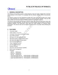 W78L032A24FL Datasheet Page 2