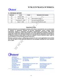 W78L032A24FL Datasheet Page 18