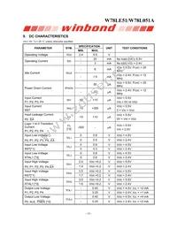 W78L051A24PL Datasheet Page 14