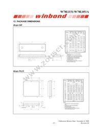 W78L051A24PL Datasheet Page 23