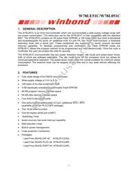 W78L051C24PL Datasheet Page 2