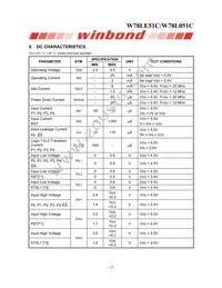 W78L051C24PL Datasheet Page 12