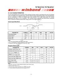 W78L051C24PL Datasheet Page 14