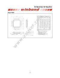 W78L051C24PL Datasheet Page 22