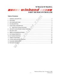 W78L052A24PL Datasheet Cover
