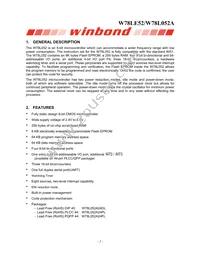 W78L052A24PL Datasheet Page 2