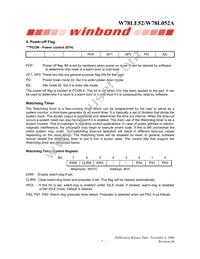 W78L052A24PL Datasheet Page 7