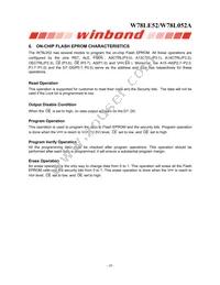 W78L052A24PL Datasheet Page 10