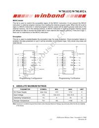 W78L052A24PL Datasheet Page 13