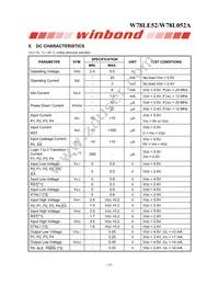 W78L052A24PL Datasheet Page 14
