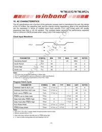 W78L052A24PL Datasheet Page 16