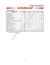 W78L052A24PL Datasheet Page 18