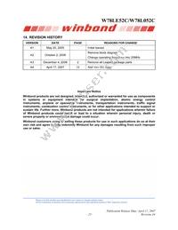 W78L052C24PL Datasheet Page 23