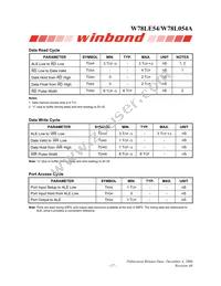 W78L054A24PL Datasheet Page 17