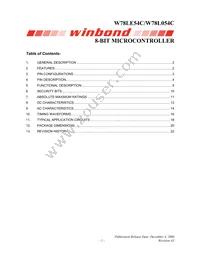 W78L054C24PL Datasheet Cover