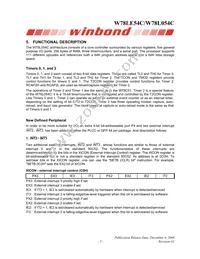 W78L054C24PL Datasheet Page 5