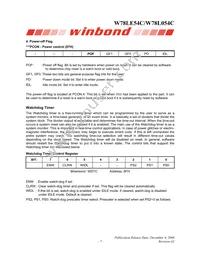 W78L054C24PL Datasheet Page 7