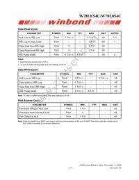 W78L054C24PL Datasheet Page 15