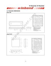 W78L054C24PL Datasheet Page 20