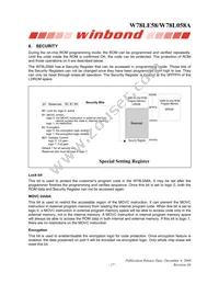 W78L058A24PL Datasheet Page 17