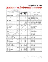 W78L058A24PL Datasheet Page 19