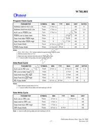 W78L801A24FL Datasheet Page 17