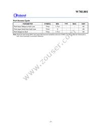 W78L801A24FL Datasheet Page 18