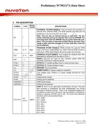 W79E217AFG Datasheet Page 9