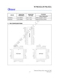 W79L532A25FL Datasheet Page 3