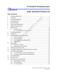 W79L548A25PL Datasheet Cover