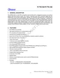 W79L548A25PL Datasheet Page 3