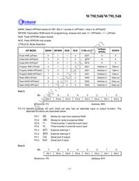 W79L548A25PL Datasheet Page 22